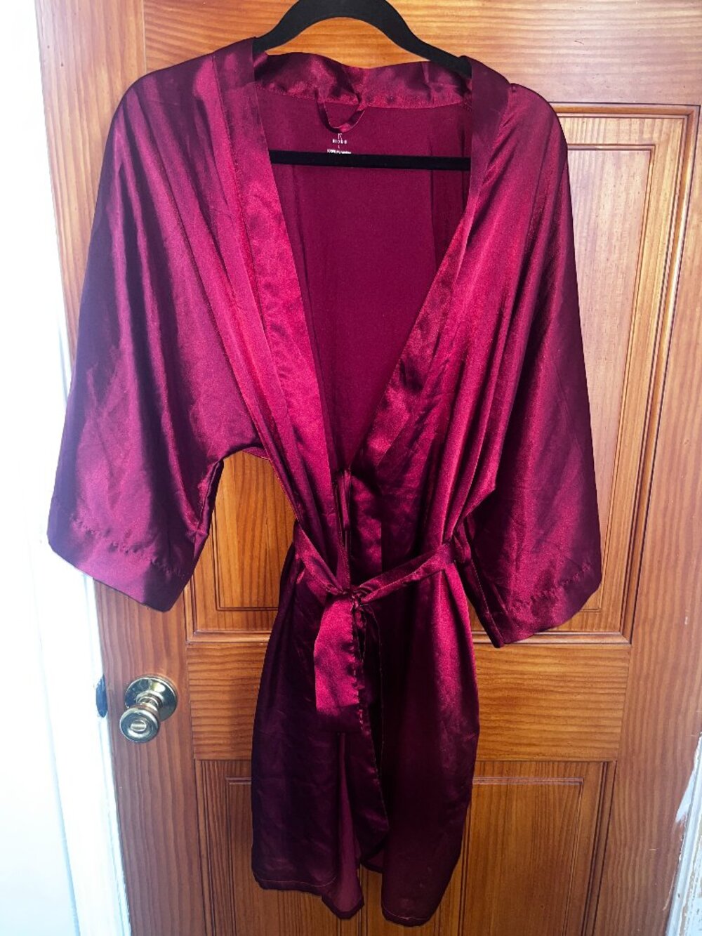Satin Burgundy Robe